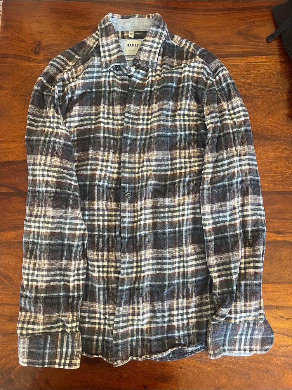 Haupt Plaid Flannel Shirt - Brown & Gray